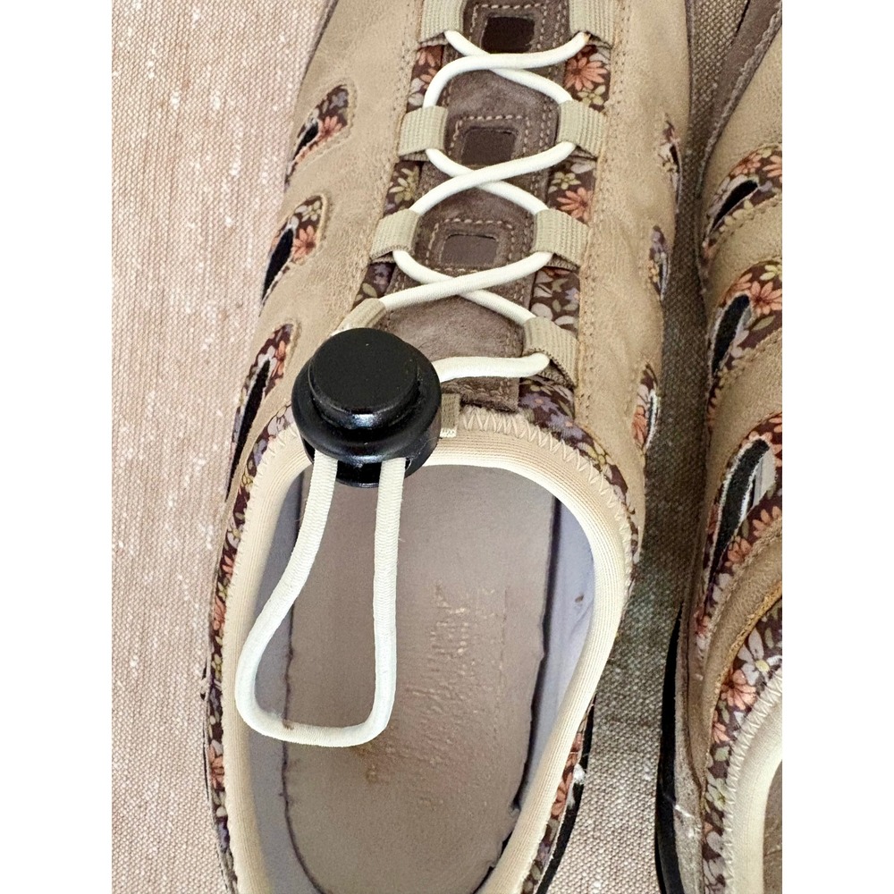 Rieker Walking Sneakers Tan Suede Floral Gorpcore Active Comfort Shoes Sz 9 - Picture 7 of 14